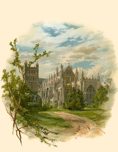 Kathedrale von Exeter, Südostansicht von Arthur Wilde Parsons